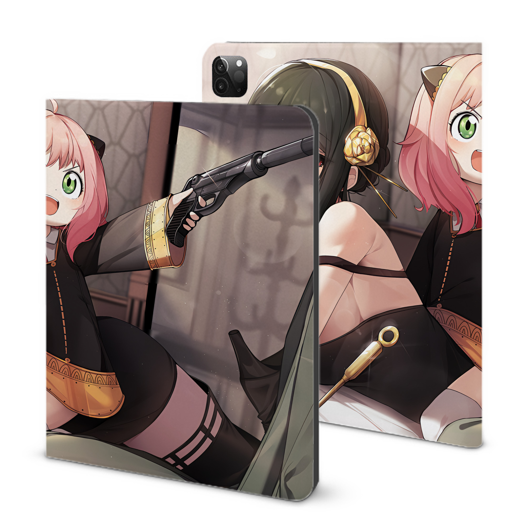 （画像用） SPY×FAMILY间谍家家酒 IPadケース ペンホルダー付き ブックスタイルデザイン